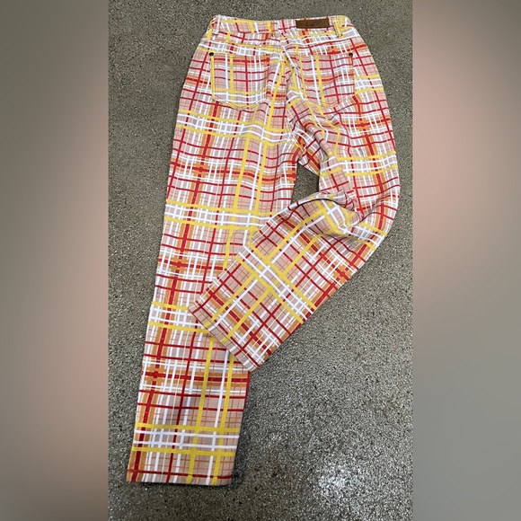 Liquor and poker plaid jeans , high waist - Picture 2 of 6